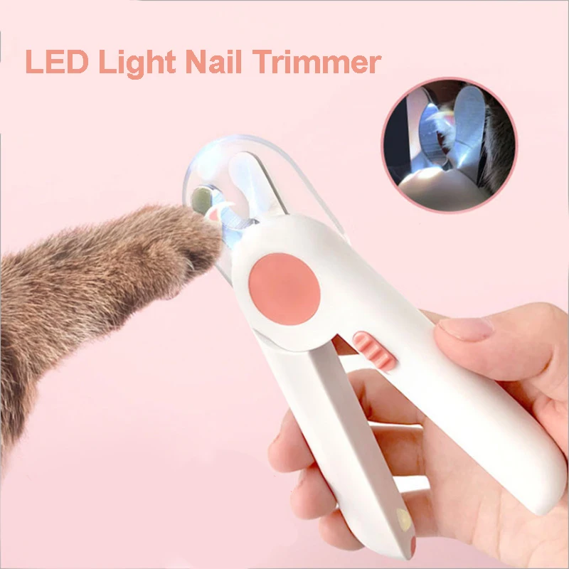 

Pet Cat Dog Nail Clipper Nail Clipper Cutting Machine Beauty Scissors LED Lighting Puppy Kitten Grooming Claw Nails Trimmer