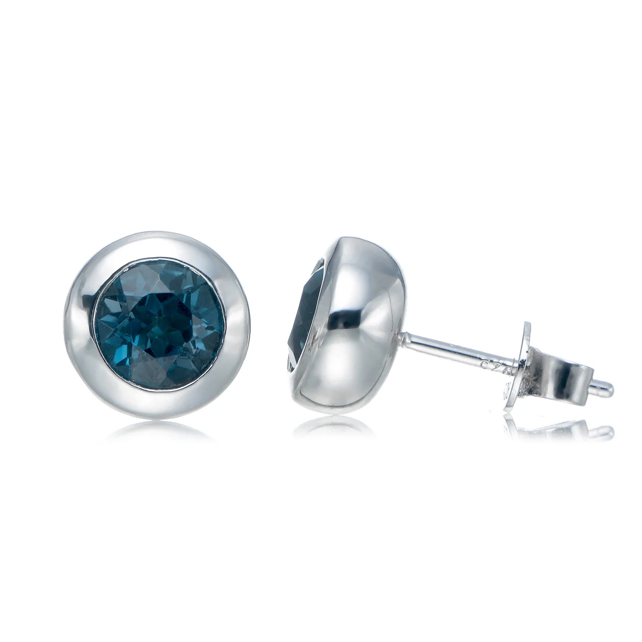 

Серьги-гвоздики GESIDE из стерлингового серебра 6 мм с синим лондонским топазом и родиевым покрытием, ювелирные изделия, женские роскошные дизайнерские свадебные украшения