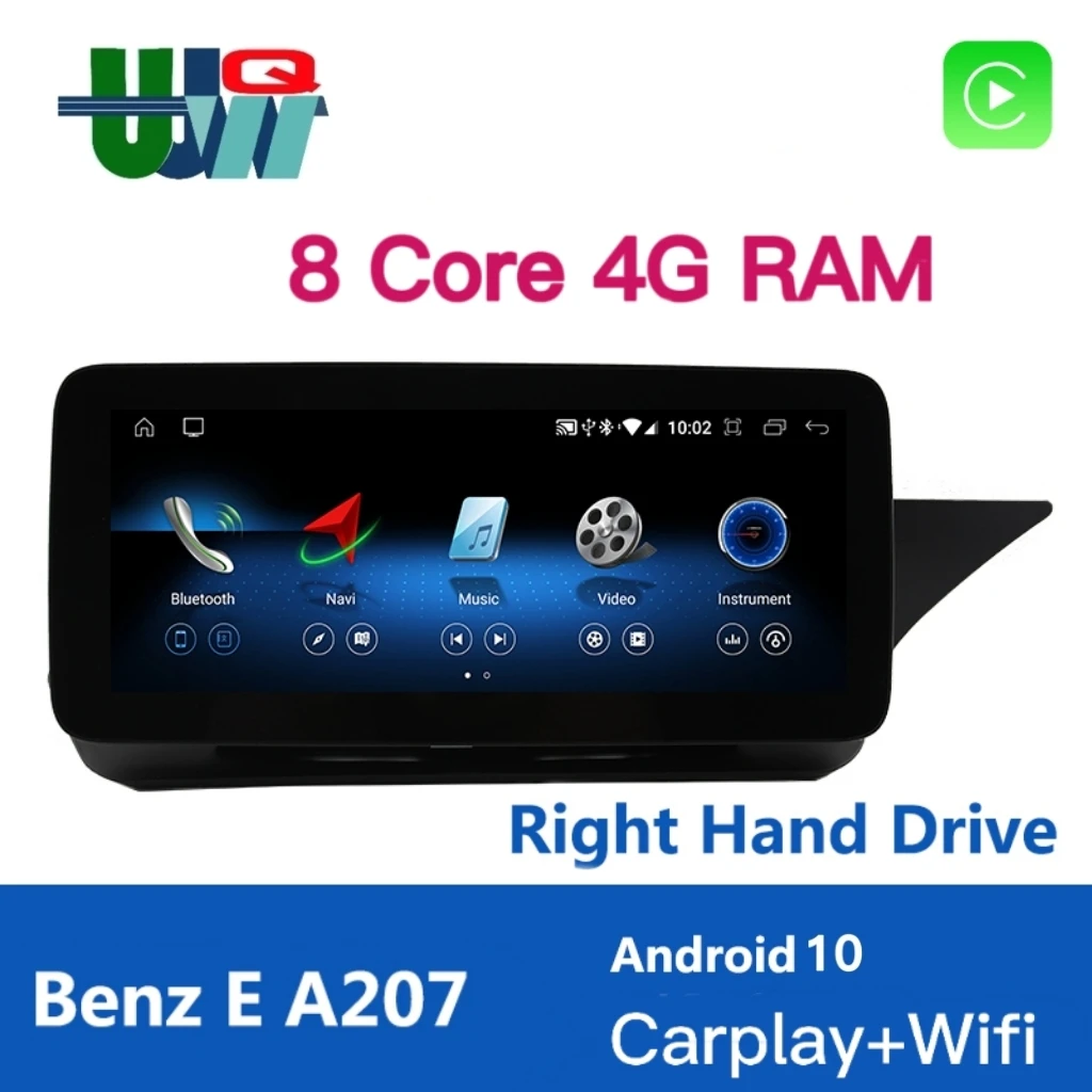 

UJQW Car Radio Stereo Receiver 2 Din RHD For Mercedes Benz E Class W207/A207/C207 2009-2015 GPS Navigation Bluetooth Carplay DVD