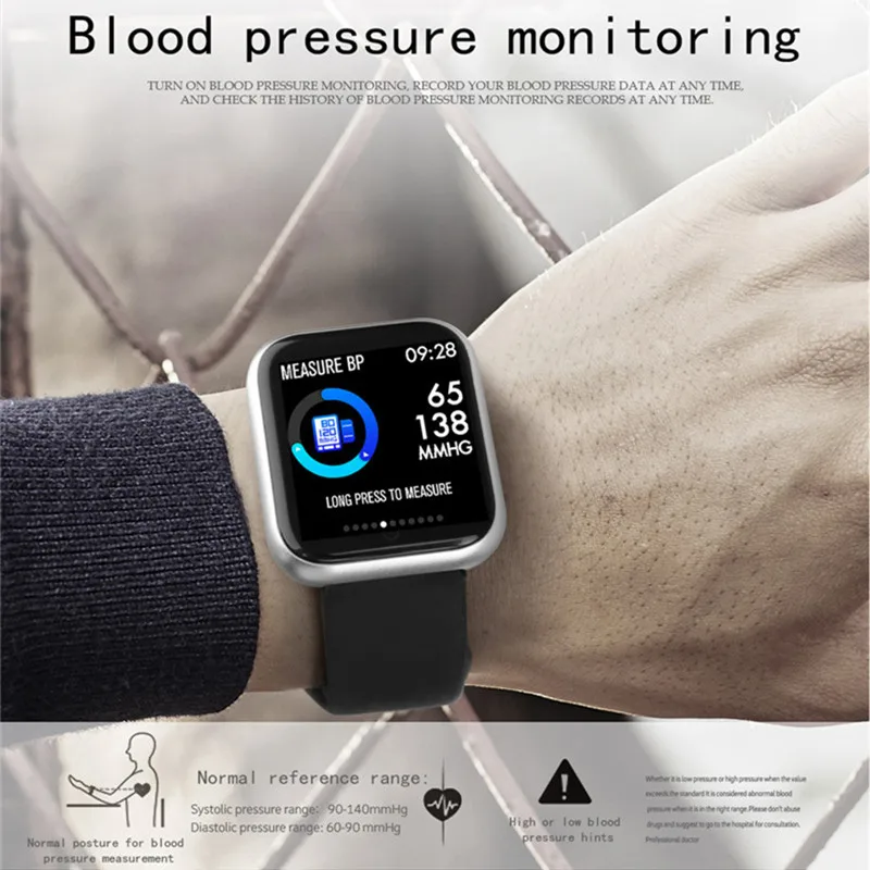 P70 Смарт часы Bluetooth 42 мм крови Давление кислорода в монитор сердечного ритма