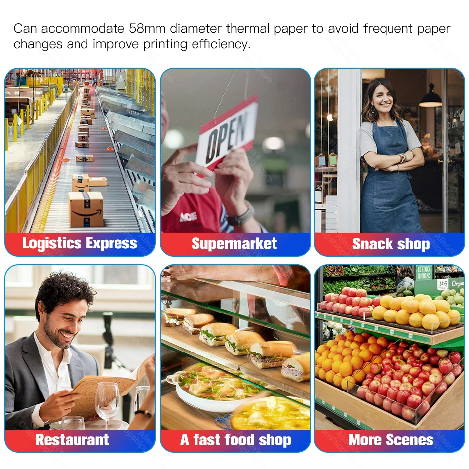 

NEW Android 8.1 Pos Terminal Printer Small Office Printer POS WiFi Bluetooths Printer, Suitable for Takeaway Express, etc.