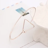 punk open adjustable geometry arrow cuff bracelets for women fashion simple gothic wrist feather bangles gift jewelry wholesale