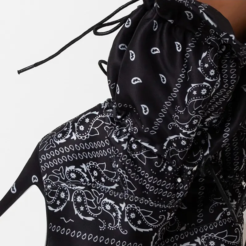 Женские ботинки на шнуровке с принтом 11 см | Обувь