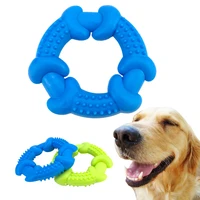 solid bone thorn circle dog toy soft tpr chew toy dog rubber bite resistant pet toys puppy tooth cleaning teeth molars supplies