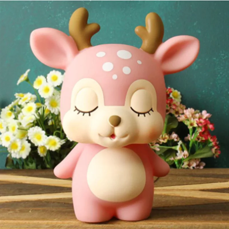 

Creativity Deer Piggy Bank Cartoon Cute Creative Coin Bank Piggy Bank Money Box Adorable Gift Saving Pot Ornaments