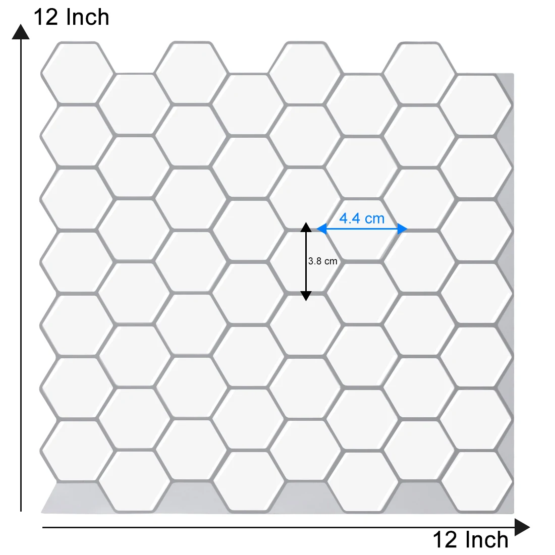

Hexagron Self adhesive Vinyl Wallpaper Kitchen Sticker Peel and Stick Tiles Waterproof Wall Tiles