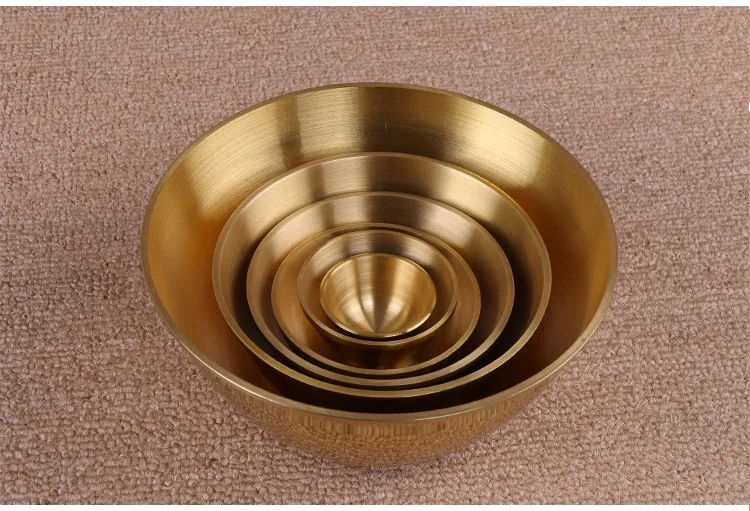 Buddha Copper Bowl Pure Copper Bowls for Worshiping of Wealth Health Buddhist Supplies Household Pray