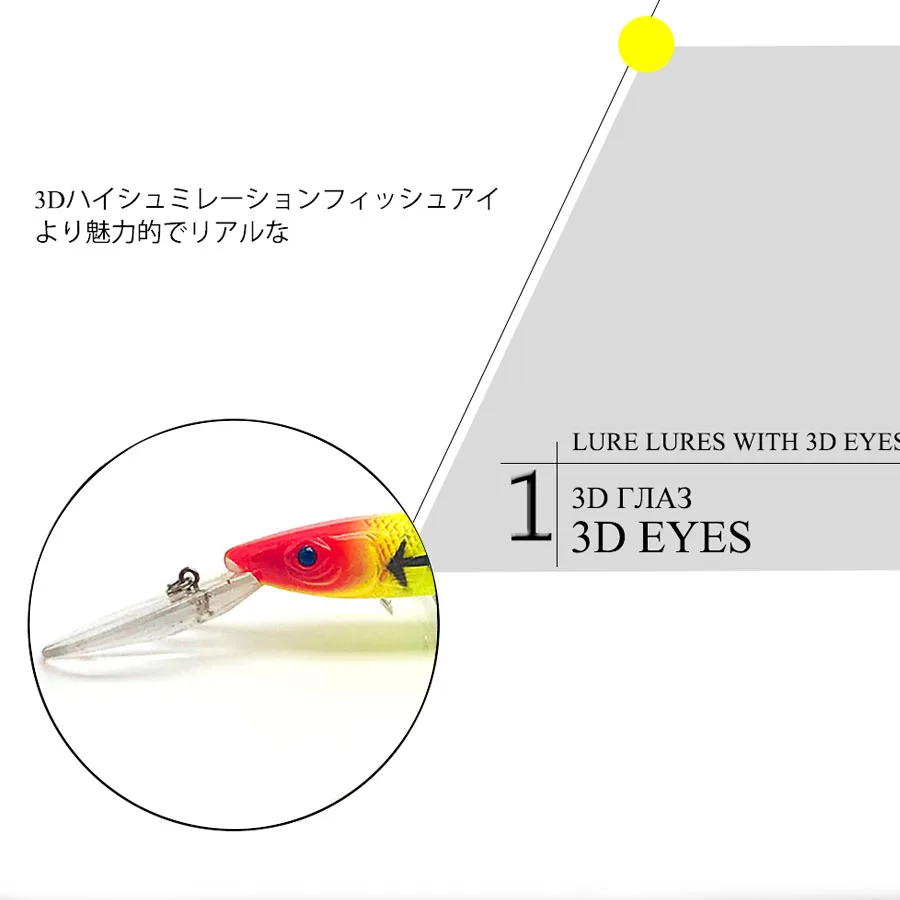 Воблер с кренкбейтом приманка окунь/твердая/поверхностная джеркбейт блесна