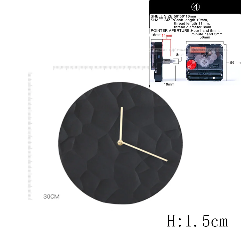 Многоцветный Круглые бетонные настенные часы силиконовая форма для гостиной спальни Шестигранная цементная форма в виде часов штукатурка Смола квадратная настенная форма в виде часов - Цвет: Многоцветный