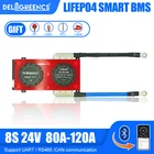 Bluetooth BMS 8S 80A 100A 120A LiFePO4 батарея Smart BMS для 29,2 V аккумулятор с Bluetooth CAN communicatio UART RS485