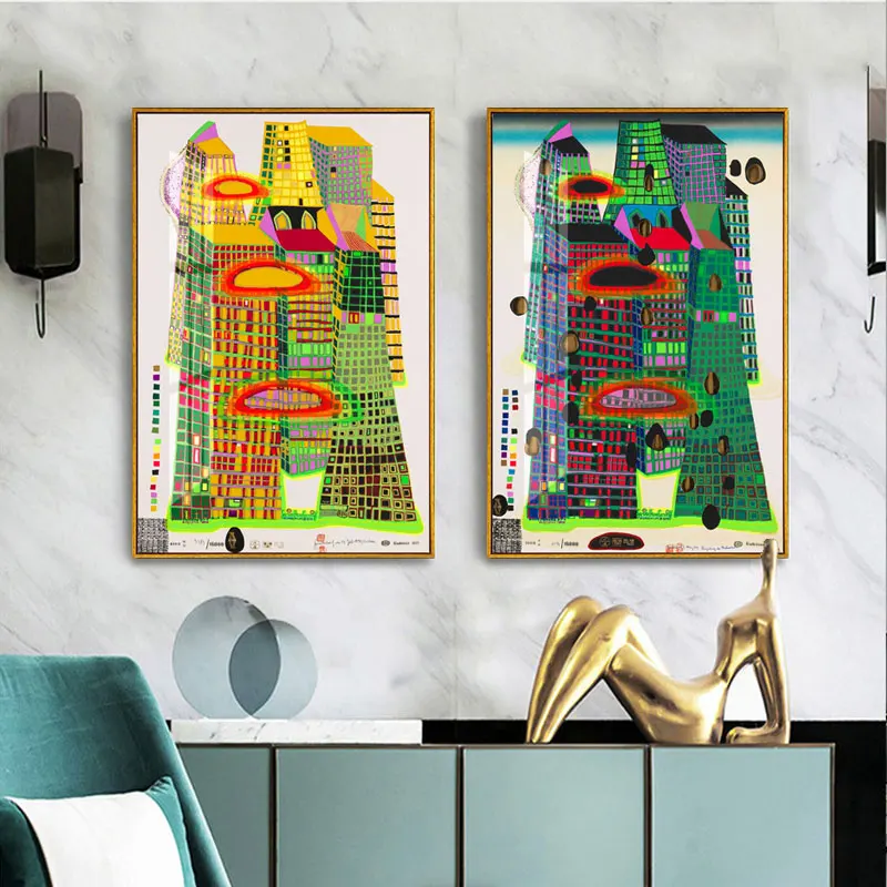 Современный модный винтажный абстрактный декор холст с принтом постер для