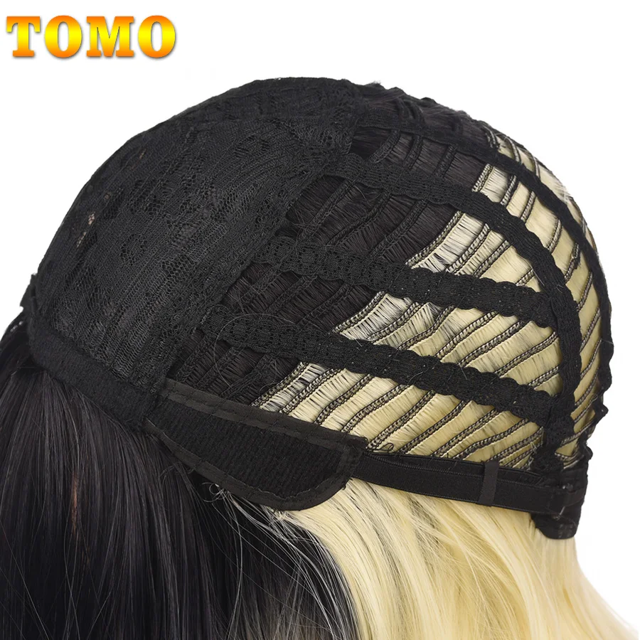 

TOMO Shot Silky Straight Wig Natural Synthetic Wigs for Black and White Women Heat Resistant Fiber Daily False Hair Green Blonde
