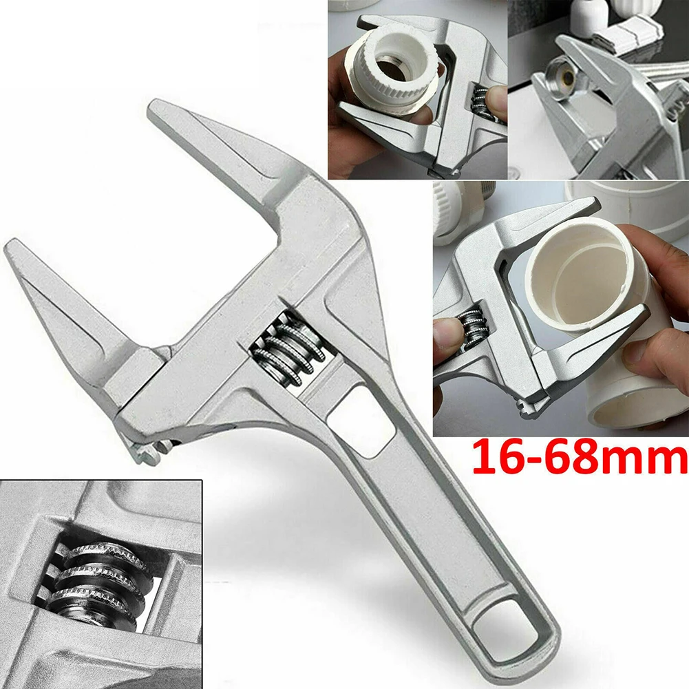 

16-68MM Adjustable Screw Disassemble Large Spanner Wrench Wide Jaw Opening Plumber Portable Repair Key Hand Tools
