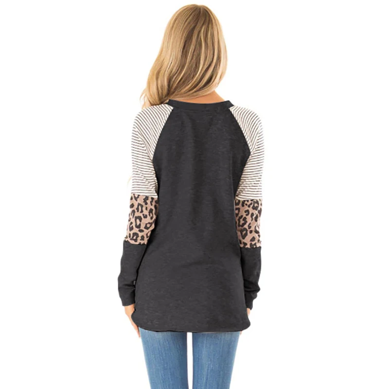 Повседневная Женская футболка с леопардовым принтом новинка 2020 свободная