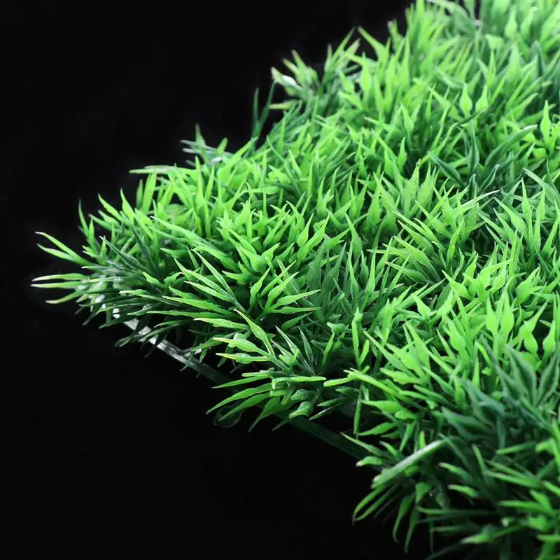 25x25cm Artificial Grass Lawn Plastic Lifelike Micro Decor Miniature Ornament Fake Mat Fish Tank Aquarium Decoration | Дом и сад