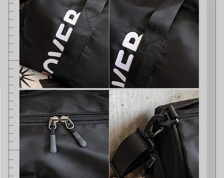 Large Capacity Waterproof Oxford Travel Bag Unisex Zipper Fitness Gym Yoga Sports Handbag Shoulder Messenger Bag Duffle Luggage