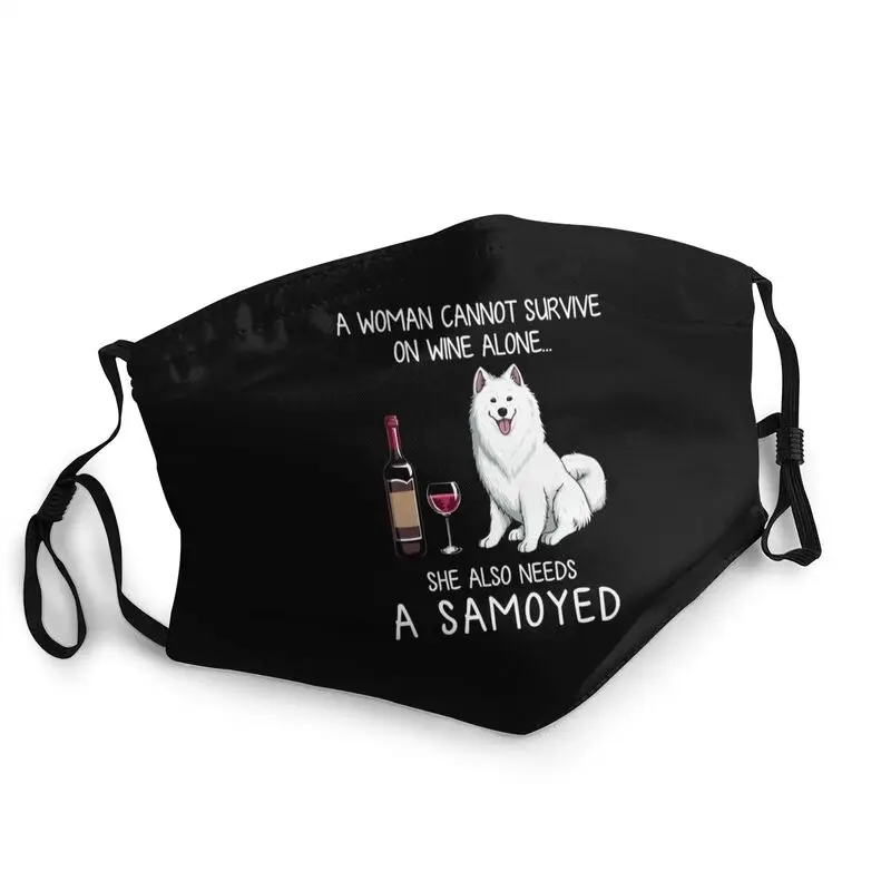 

Маска для домашних питомцев Samoyed и Wine Funny, пылезащитный респиратор