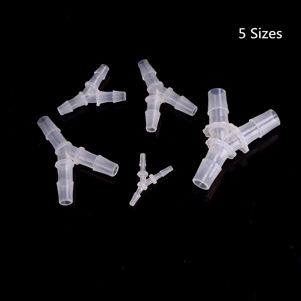 

1Pcs Y Type Hose Equal Tee Plastic Hose Water Pipe Connectors 5 Sizes 3.5-12.7mm