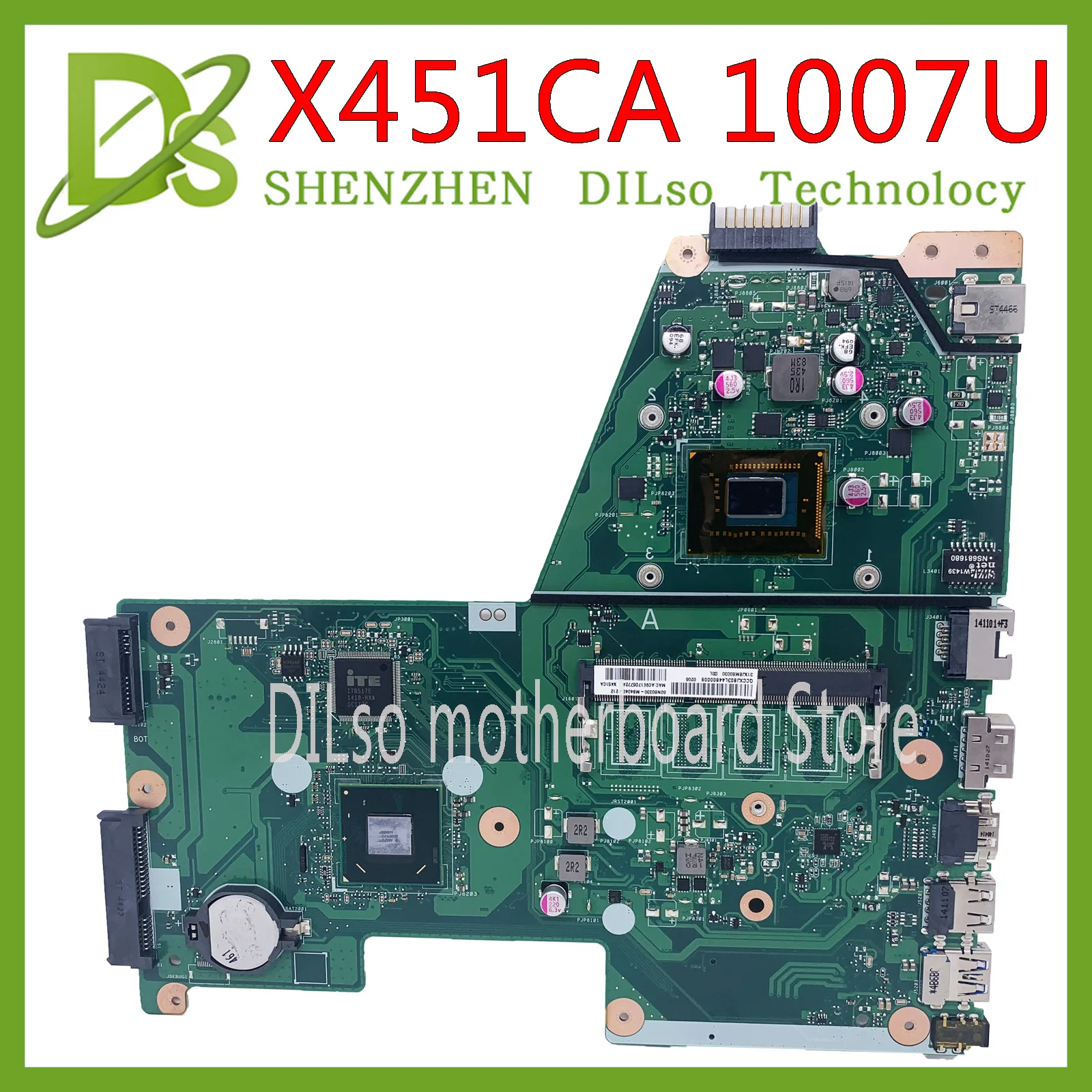 KEFU X451CA материнская плата для ASUS ноутбука REV2.2/2 1 1007u тестовая работа 100% | Компьютеры