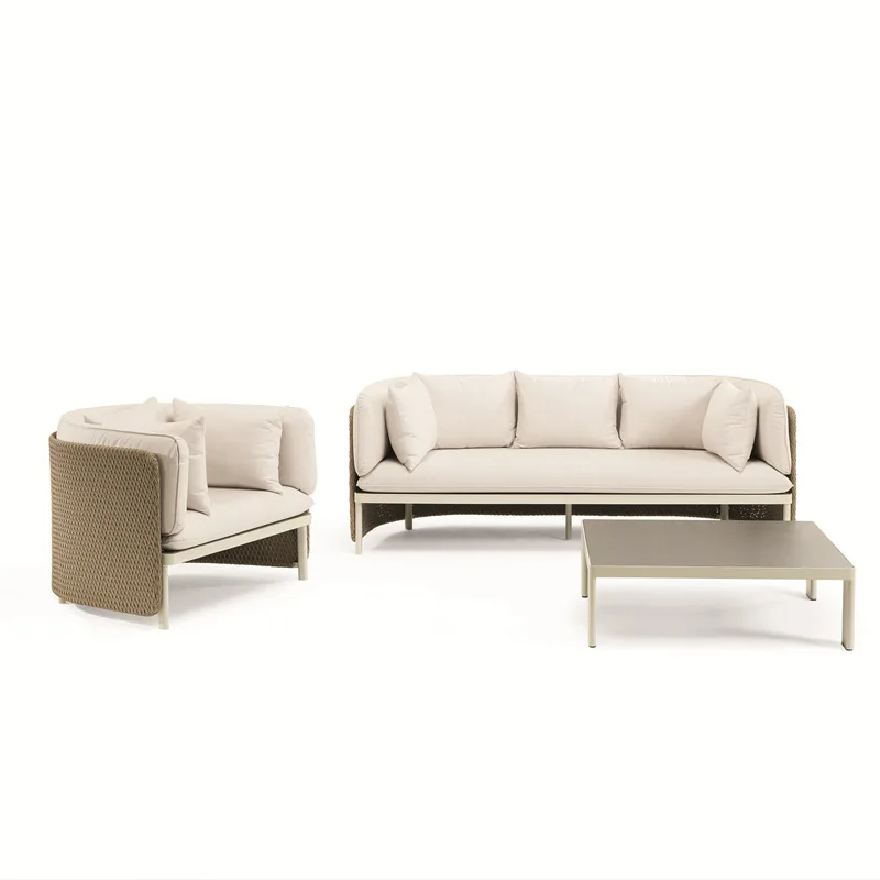 Уличный комбинированный диван из ротанга для балкона двора улицы сада дома досуг