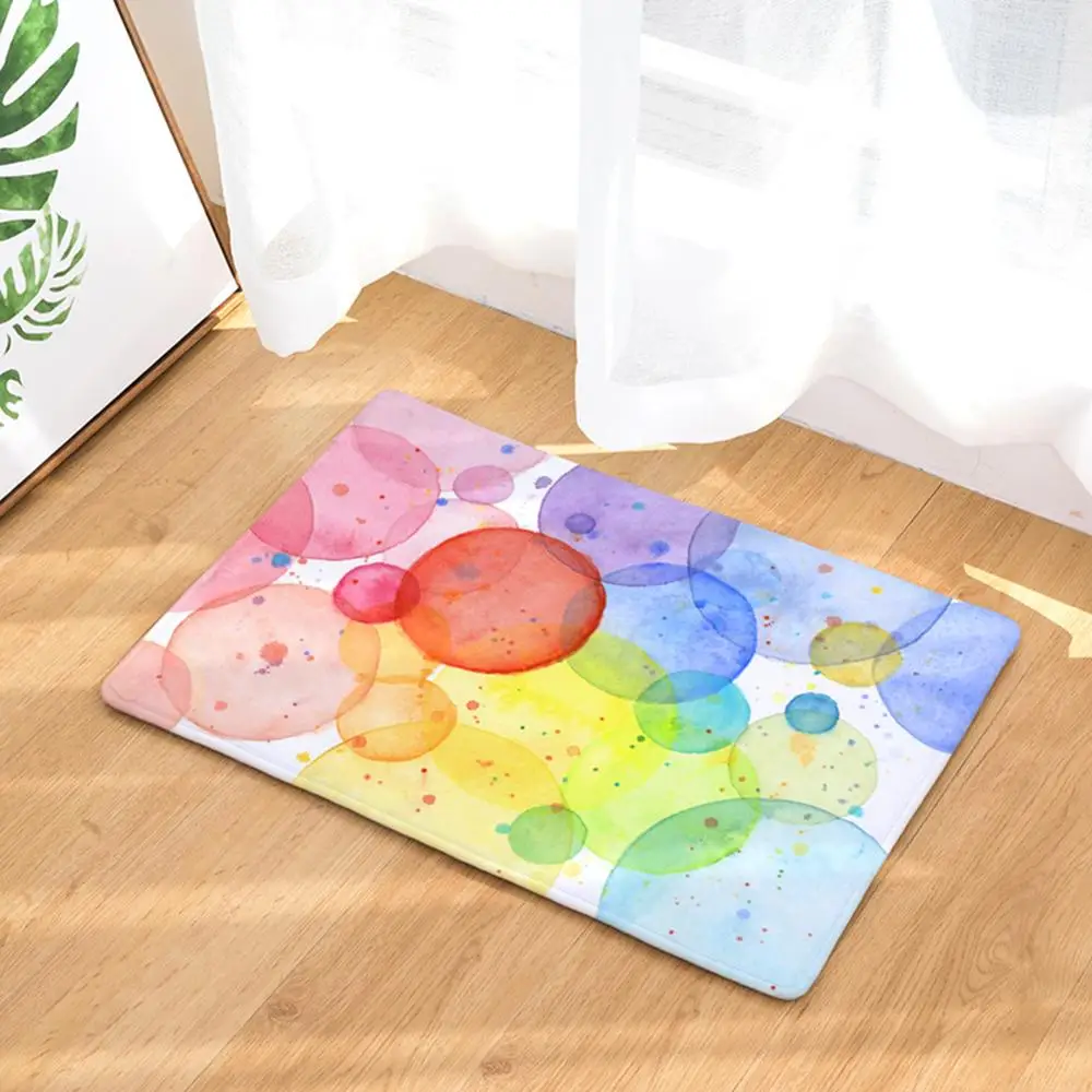 Прямоугольный Коврик дверной коврик нескользящий фланелевый напольный с