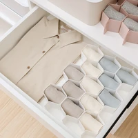 8pcsset creativity organizing partitions in the honeycomb drawer can be cut freely assembling panties socks storage sorting box