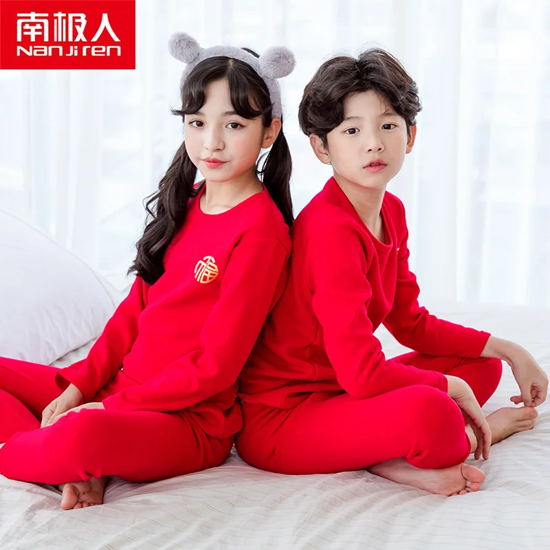 NANJIREN/Новогодние бархатные подштанники Детский комплект - Цена: 3 701,34 руб.