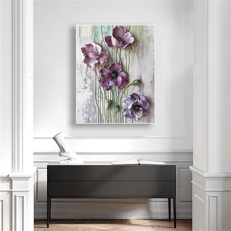 

Art Scandinavian Flower Poster Home Decor Canvas Painting Wall Art Posters And Prints Wall Pictures For Living Room NoFrame