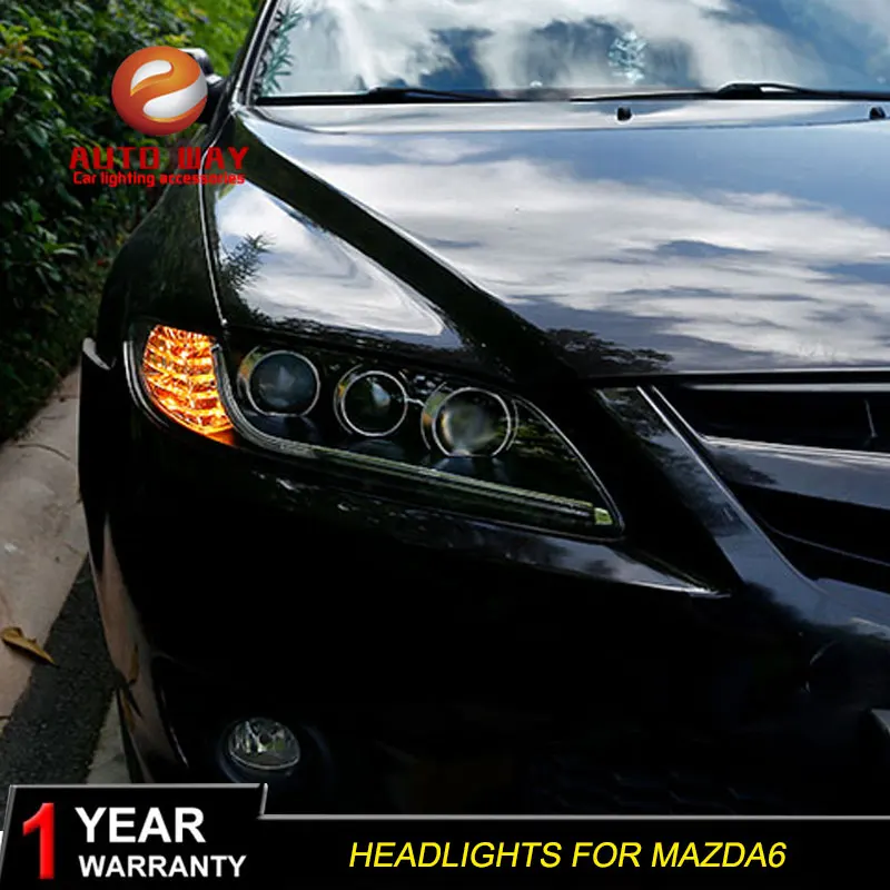 Автомобильный Стайлинг чехол для передней фары mazda 6 M6 2004 2013 светодиодный ные DRL