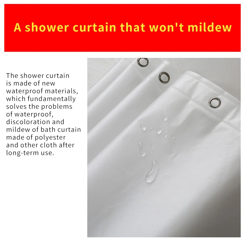 Шторы для ванной в скандинавском стиле водонепроницаемые плотные однотонные