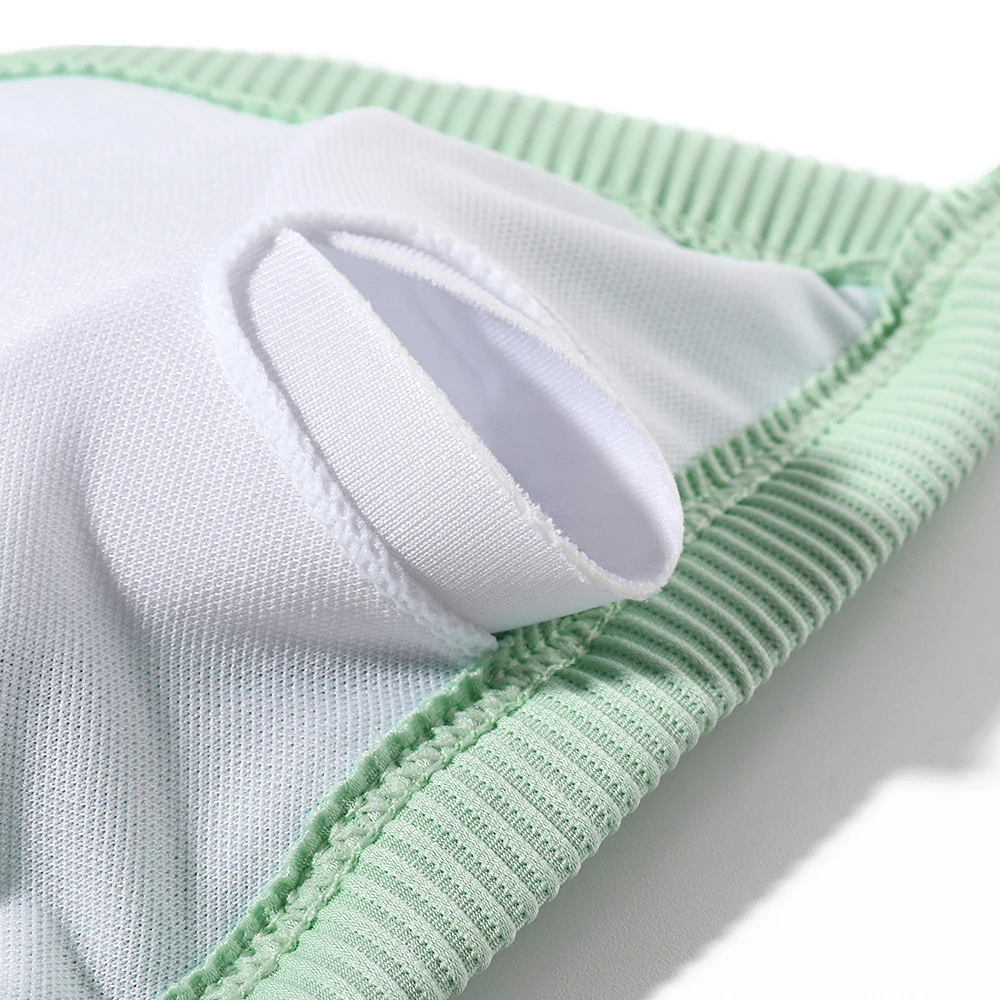 Купальник RUUHEE женский однотонный бикини с высокой талией пикантный купальный