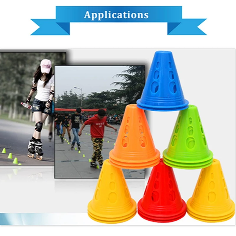 

20PCS/SET Skating Marker Cones Roller Football Soccer Marker Cup Speed Training Equipment Slalom Roller Skate Pile Marking Cup