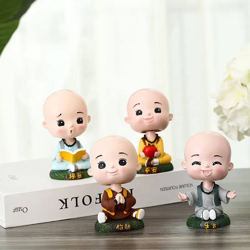 

1 шт. фигурки монахов со встряхивающейся головкой, украшение для автомобиля, поделки, автомобильное украшение, аксессуары, фигурки, подарки ...