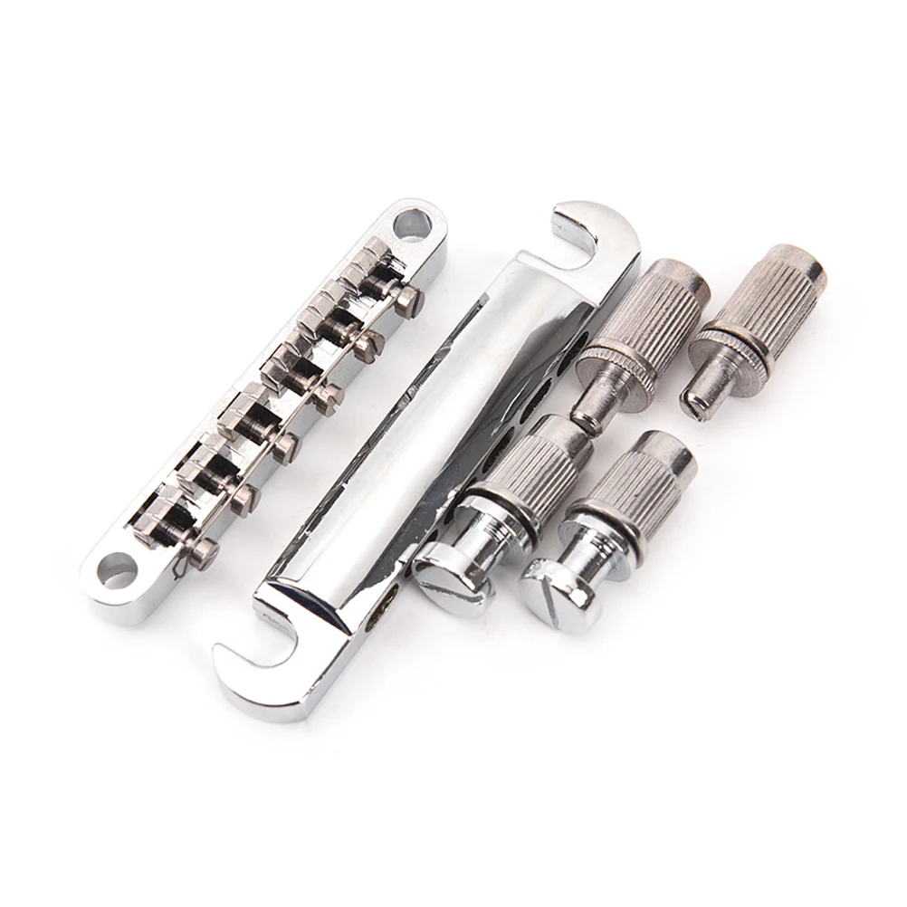 Набор 12 струнных мелодий-O-Matic Tailpiece &amp Bridge для электрогитары-Серебристый | Спорт и