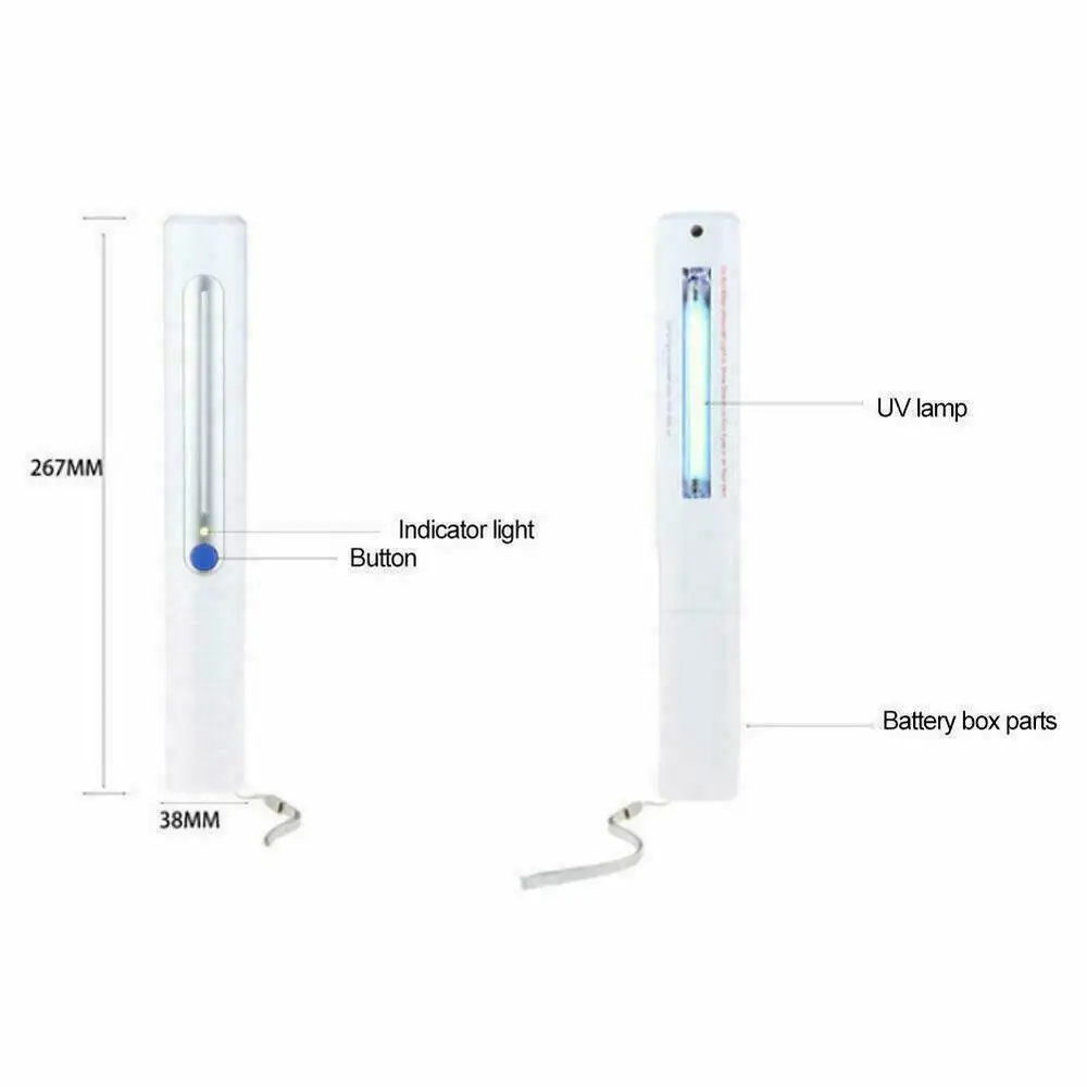 

UV Germicidal Lamp Disinfection UV Safe Tool Healthy Outdoor/Indoor Travel Sanitizing Wand Filter Handheld Wide Range Portable