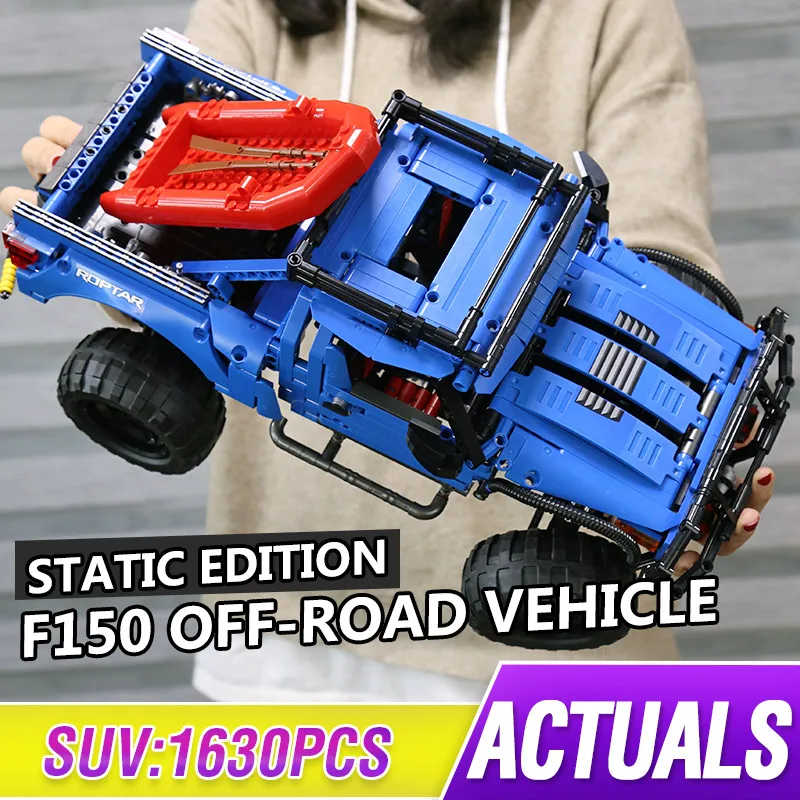 MOC Forded Mustanged F 150 грузовики с 10265 креативными игрушками Technic Speed Champions Car RC