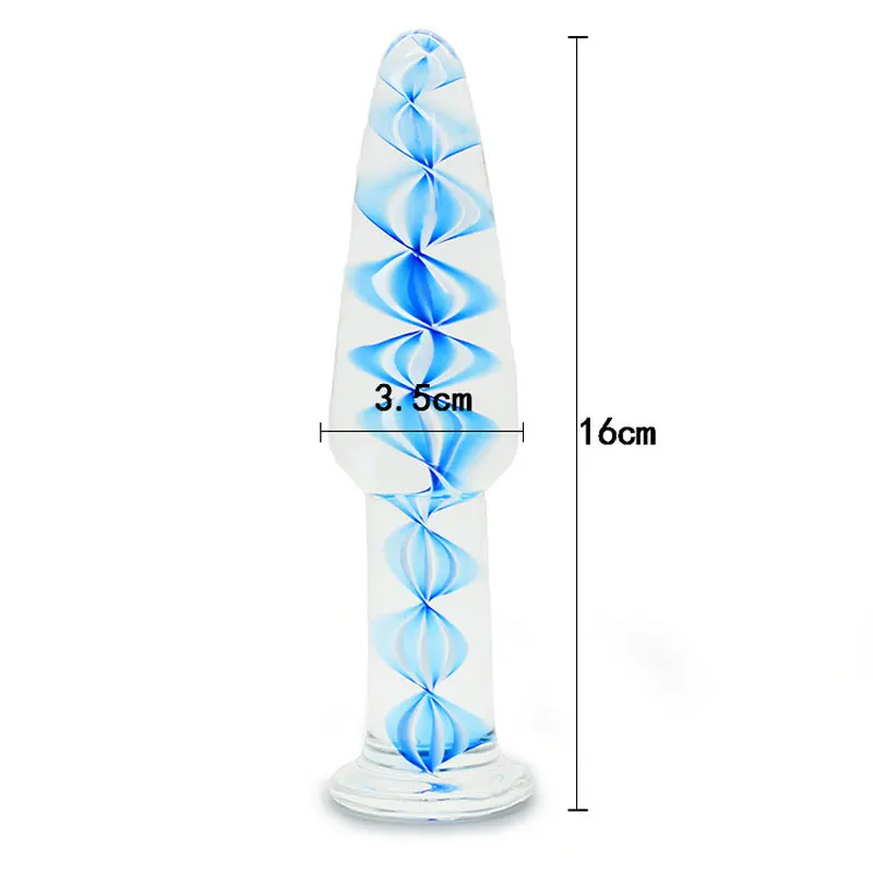 Конические прозрачные стеклянные Анальная пробка и вагинальные игрушки