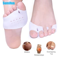 2pcspair forefoot pads spreader for bunion corns overlapping toe separator ball of foot cushions hallux valgus foot care tools