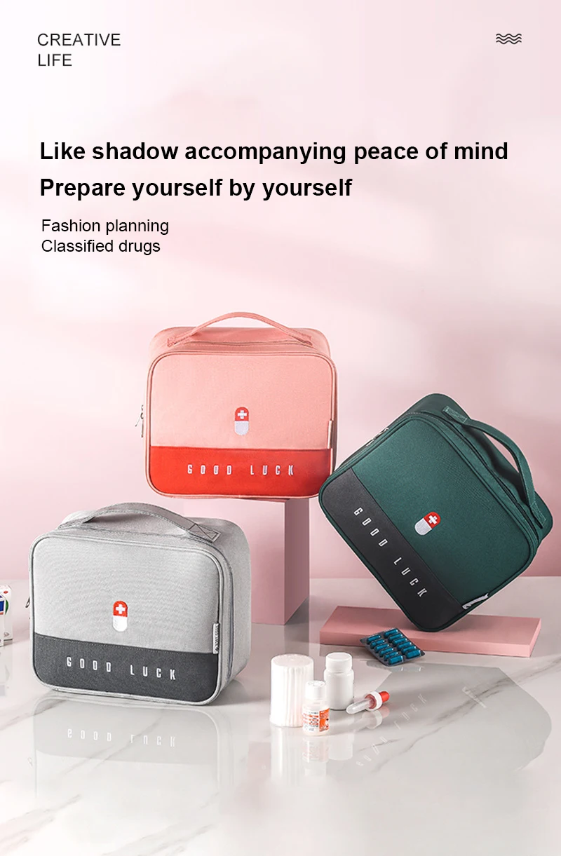 

Thickened Medicine Cabinet Family Portable Storage Bag Box Multifunctional Layered Medicine Cabinet Medicine First Aid Kit