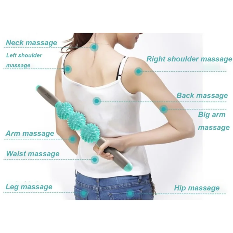 Йога массажный ролик для мышц палка фитнеса высокопрочный тренажер тела талии