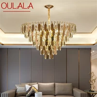 oulala chandelier fixtures postmodern crystal pendant lamp light home led for dining living room decoration