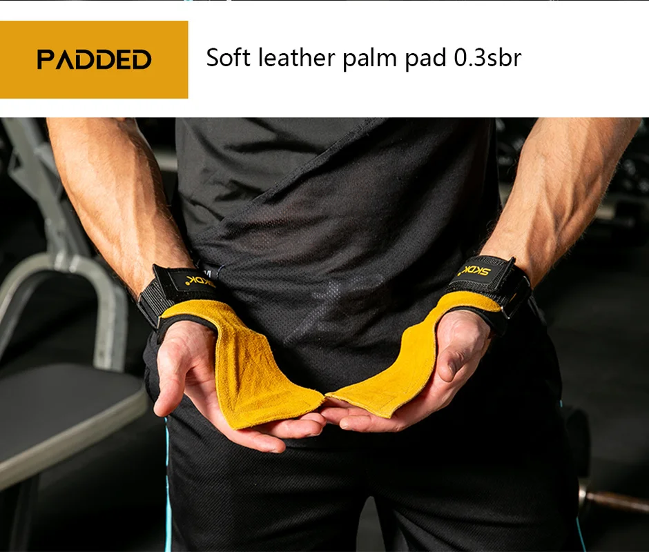 SKDK Воловья кожа ручки перчатки для спортзала противоскользящие Перчатки фитнеса