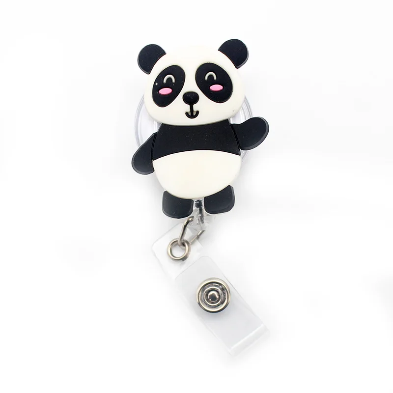 6 style forest cute animal panda bear retractable card holder badge reel nurse exhibition enfermera girl name card chest boy free global shipping