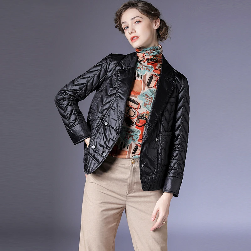 Autumn Fashion Trend Warm Lightweight Super Hot Short Overcoat Female Plus Size Light Blazer Women's Winter Puffer Down Jacket