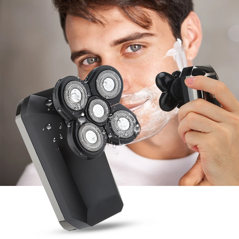 

Multifunctional Electric Shaver Men's Rechargeable 5 Shaving Heads Beard Shaving Head Hair Trimmer Razor Clipper Facial Device