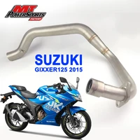 suzuki gixxer125 2015 motorcycle exhaust muffler middle link pipe system slip on for suzuki gixxer125 2015 moto accessories