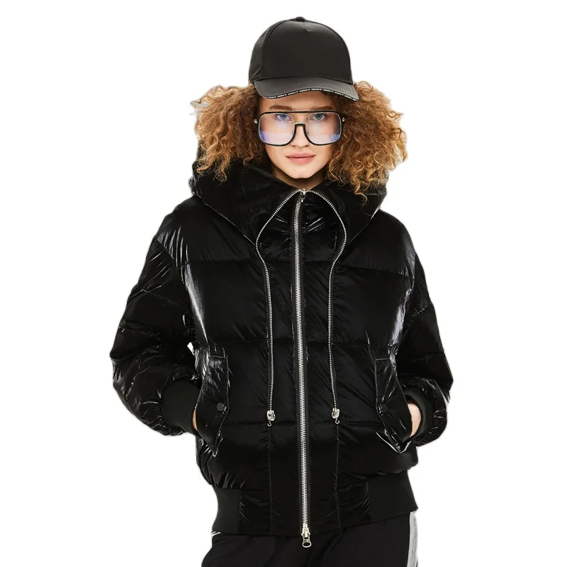 

Женская парка на утином пуху, легкая водонепроницаемая куртка-пуховик из хлопка с жемчужинами, верхняя одежда, AA1906107