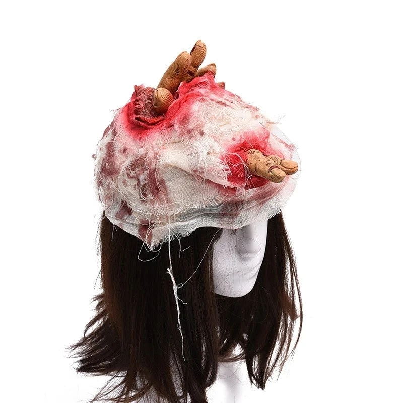 Новая Хэллоуин хитрый поставки маскарадное платье вечевечерние кровавая шляпа