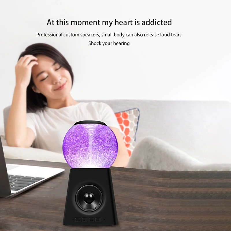 Мини водяной динамик s цветной светодиодный bluetooth-динамик подарок водный танец аудио сабвуфер для телефона компьютера TF карты AUX-line для iPad