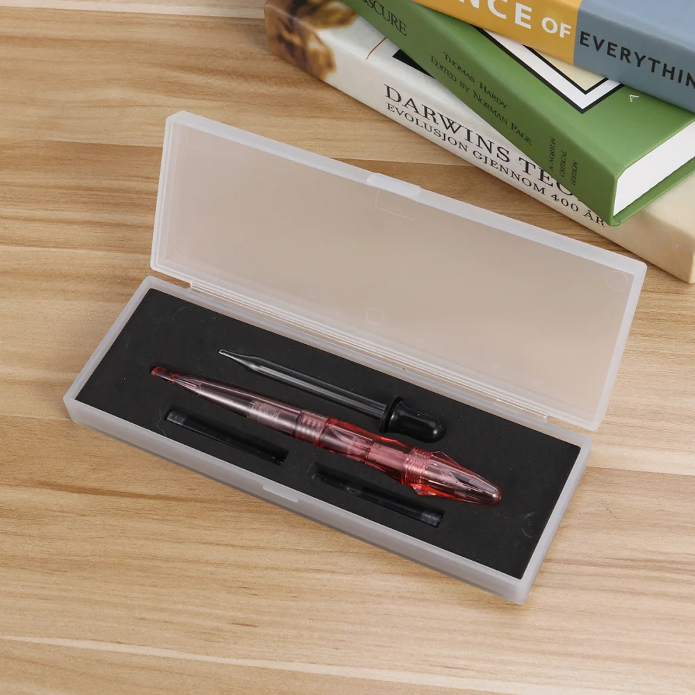 

Premium 0.5-0.6mm High Transparent Nib Fountain Pen with 1 Dropper 2 Sacs (Transparent)